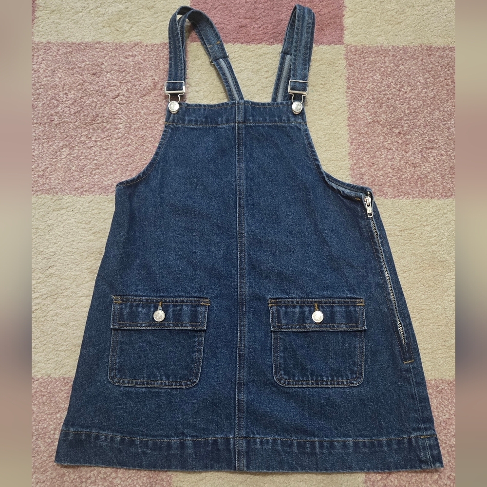 Womens Edikted Denim Overall Dress SIZE: Small